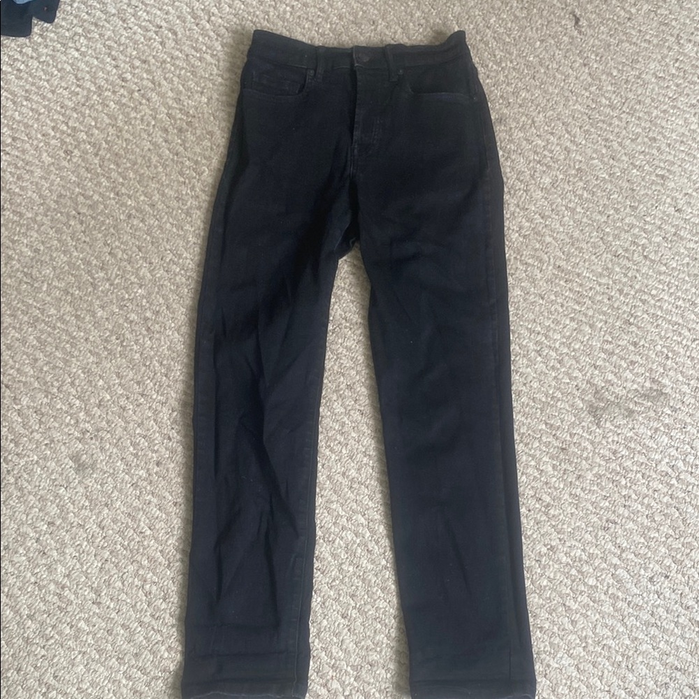 Everlane High Rise Slim Straight Cigarette jeans  27R Black